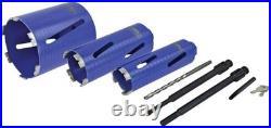 Compact FAIDCKIT7 Diamond Core Drill Kit Includes 7 Essential Sizes in Case