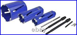 Compact FAIDCKIT7 Diamond Core Drill Kit Includes 7 Essential Sizes in Case