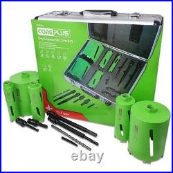 Core Plus DCDKIT11 Diamond Core Kit 11pc 38mm, 52mm, 65mm, 117mm, 127mm + Case