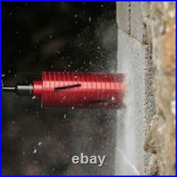 DART RED TEN 10 Piece Dry Diamond Core Drill Bit Kit Set, Adaptors & Case-DB00880