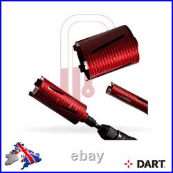 Dart Red Ten 10 Piece Dry Diamond Core Drill Bit Kit Set Adaptors Case BRAND NEW