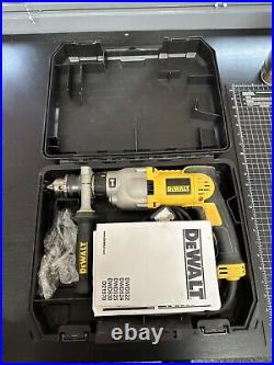 DeWalt D21570K 240V 2 Speed Dry Diamond Drill 1300W Side Handle Depth Stop Case