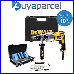 Dewalt D21570K Dry Diamond Core Drill Rotary Percussion 240v + 10 Piece Core Set