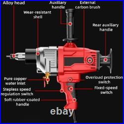 Diamond Core Drill 4300W Wet/Dry Drill Handheld Water Drill Machine 3 Drill bit