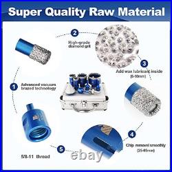 Diamond Core Drill Bit Set 6/20/30/35/50/68 Vacuum Brazed Diamond Hole