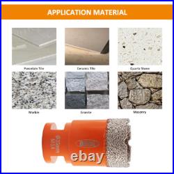 Diamond Core Drill Bit Set Grinder Drill Bit M14 for Ceramic Tile Ø25/35/50/68mm