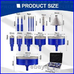 Diamond Core Drill Bit Tile Granite Marble Carbide Drill Chamfer Bit 6-100mm