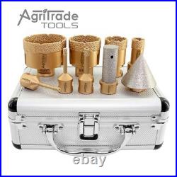 Diamond Core Drill Bits 1set/9pcs Marble Ceramic Granite Hole Saw M14 Thread