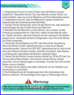 Diamond Core Drill Bits Kit 8pcs 6/6/20/25/35/50mm+50mm Beveling Chamfer Bit Diamond Core Drill Bits Kit 8pcs 6/6/20/25/35/50mm+50mm Beveling Chamfer Bit