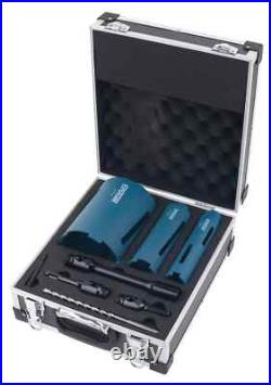 Diamond Core drill set kit in case Erbauer 3 cores 117, 52, & 38mm, 150mm depth