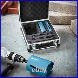 Diamond Core drill set kit in case Erbauer 3 cores 117, 52, & 38mm, 150mm depth