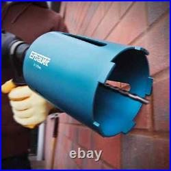 Diamond Core drill set kit in case Erbauer 3 cores 117, 52, & 38mm, 150mm depth