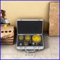 Diamond Drill Core Bit Set, 10Pcs Diamond Tile Hole Saw Kit with Storage Box