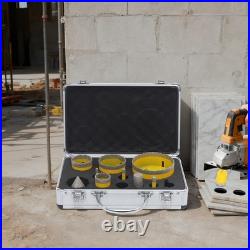 Diamond Drill Core Bit Set, 10Pcs Diamond Tile Hole Saw Kit with Storage Box
