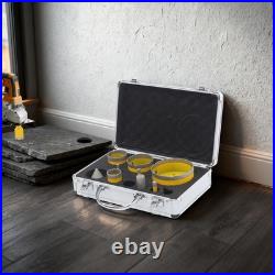 Diamond Drill Core Bit Set, 10Pcs Diamond Tile Hole Saw Kit with Storage Box
