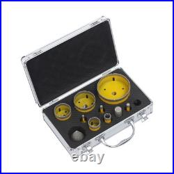 Diamond Drill Core Bit Set, 10Pcs Diamond Tile Hole Saw Kit with Storage Box