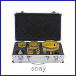 Diamond Drill Core Bit Set, 10Pcs Diamond Tile Hole Saw Kit with Storage Box