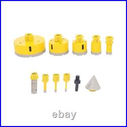 Diamond Drill Core Bit Set, 10Pcs Diamond Tile Hole Saw Kit with Storage Box