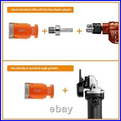 Diamond Hole Saw Kit Drill Bit M14 Grinder Tile Ceramic Marble Core Drill Bit