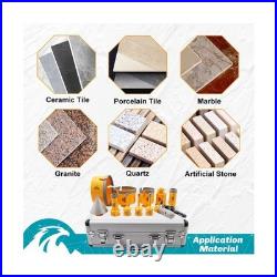 Diamond Tile Hole Saw Kit 12pcs Diamond Core Drill Bits 6/6/8/19/25/35/50/7
