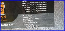 Edge Diamond Professional Dry Core Drill Set 38mm 52mm 65mm 117mm 127mm