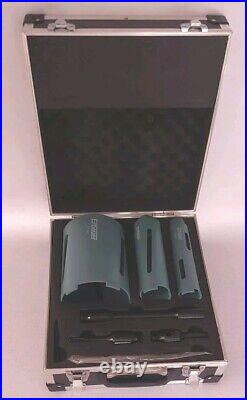 Erbauer Professional Diamond Core Drill Kit with 3 Cores & 5 Accessories in Case