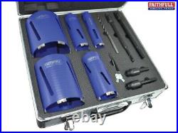 Faithfull 11 Piece Diamond Core Drill Adaptors Kit And Hard Case Set FAIDCKIT11