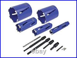 Faithfull Diamond Core Drill Kit & Case Set of 11