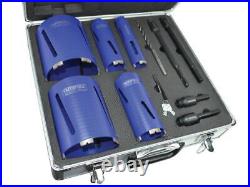 Faithfull FAIDCKIT11 Diamond Core Drill Kit & Case Set of 11