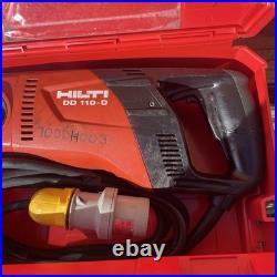 HILTI DD110-D DRY DIAMOND CORE DRILL 110v With Side Handle & Carry Case Good Con