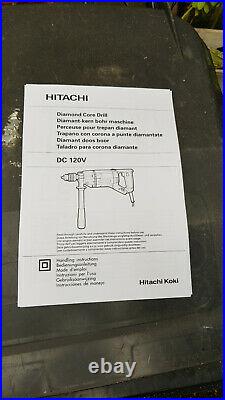 HITACHI DC120V Diamond Core Drill 230/240v + Core Drill Set + Extension Adapters