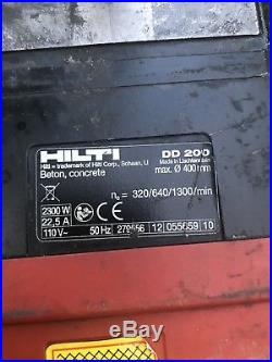 Hilti DD200 Diamond Core Drill Drilling Wet Dry Coring 110v