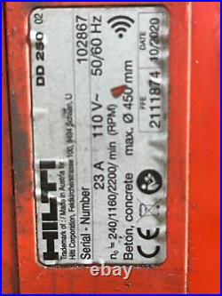 Hilti DD250 110v Diamond Core Drill Drilling Rig Year 2020