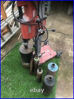 Hilti DD250 Diamond Core Drill With Drilling Rig 110V Vacuum And Various Cores