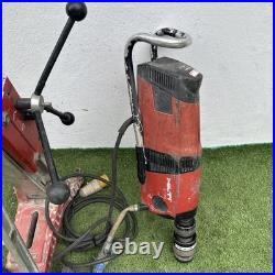 Hilti DD 200 diamond core drilling machine with a water feed hose drill stand