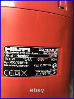 Hilti Dd110-d 110 Volt 1600w Diamond Core Drill With With £750 Of Accessories