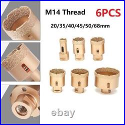M14 Thread, Dry Vacuum Brazed Diamond Drill Core Bit Ceramic Tile Stone Hole Saw