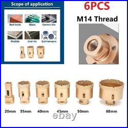 M14 Thread Dry Vacuum Brazed Diamond Drill Core Bit Ceramic Tile Stone Hole Saw
