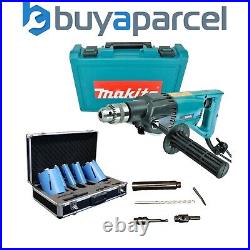 Makita 8406 Diamond Core Drill Rotary Percussion 110V + 10 Piece Core Set + Case