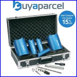 Makita P-74712 10 Piece 5 CORE Diamond Core Set for Granite Marble + Metal Case