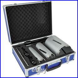 Masonry Diamond Core Drill Bit Kit 38/52/117mm Dry Core, Hex/SDS Arbors