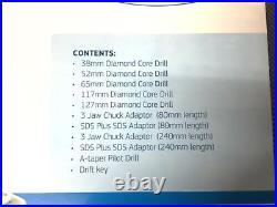 Mexco 11 Diamond Piece Dry Core Drill kit. F&F
