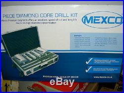 Mexco 11 Piece Dry Diamond Core Drill Bit Set Boiler flue Soil Pipe NEW INC VAT