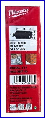 Milwaukee Core Drill Bit 117mm x 450mm 1 ¼? UNC Drill Bit 4932399755
