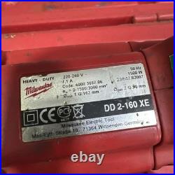 Milwaukee DD2-160XE 2 Speed Dry Diamond Core Drill 240V Working