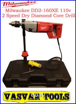 Milwaukee core drill DD2-160 XE 110v 2 Speed Dry Diamond Core Drill