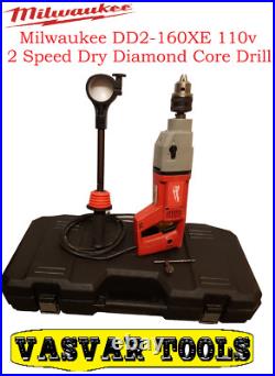 Milwaukee core drill DD2-160 XE 110v 2 Speed Dry Diamond Core Drill