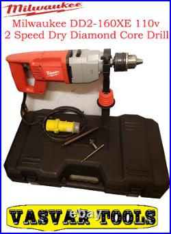 Milwaukee core drill DD2-160 XE 110v 2 Speed Dry Diamond Core Drill