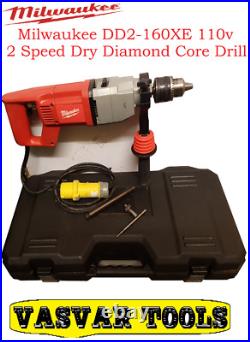 Milwaukee core drill DD2-160 XE 110v 2 Speed Dry Diamond Core Drill