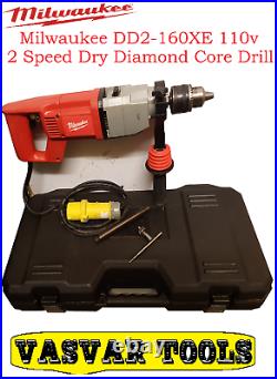 Milwaukee dray diamond core drill DD2-160 XE 110v 2 Speed